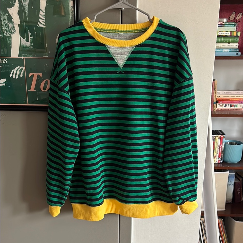 Striped Green and Yellow Unisex Sweater